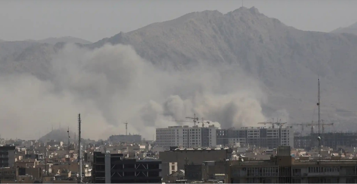 Smoke rises following an explosion, after Israel and the U.S. launched strikes on Iran, in Tehran, Iran, Feb. 28, 2026. Photo via Majid Asgaripour/West Asia News Agency via Reuters