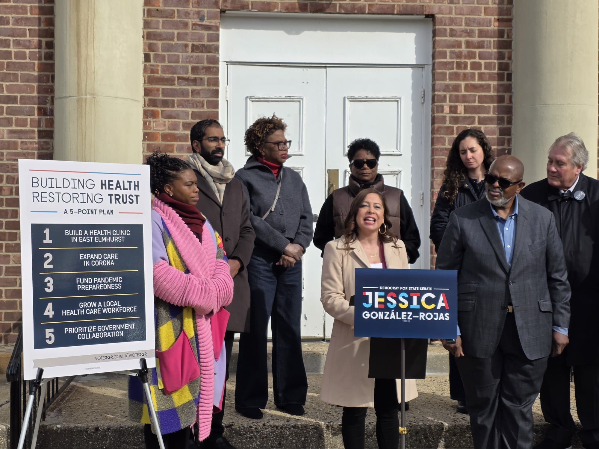 Assembly Member Jessica González-Rojas launches her five-point plan to strengthen neighborhood healthcare on Friday, March 13.