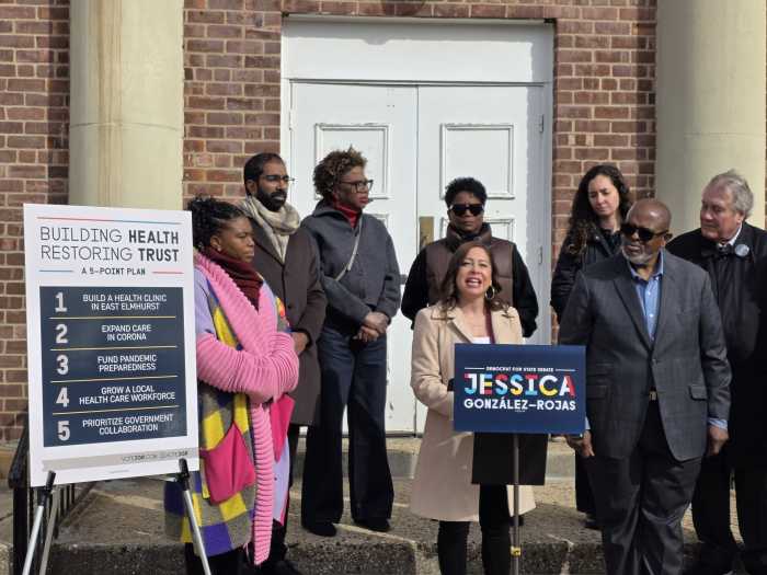 Assembly Member Jessica González-Rojas launches her five-point plan to strengthen neighborhood healthcare on Friday, March 13.