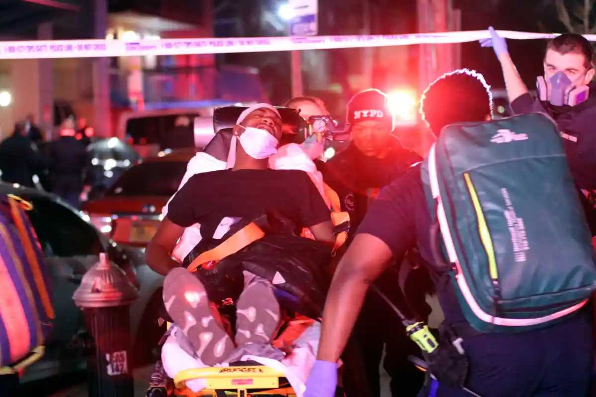 Two men were rushed to area hospitals and survived. 