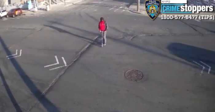 Cops are looking for the suspect who pulled out a firearm and fired multiple times behind a municipal office building in Arverne.