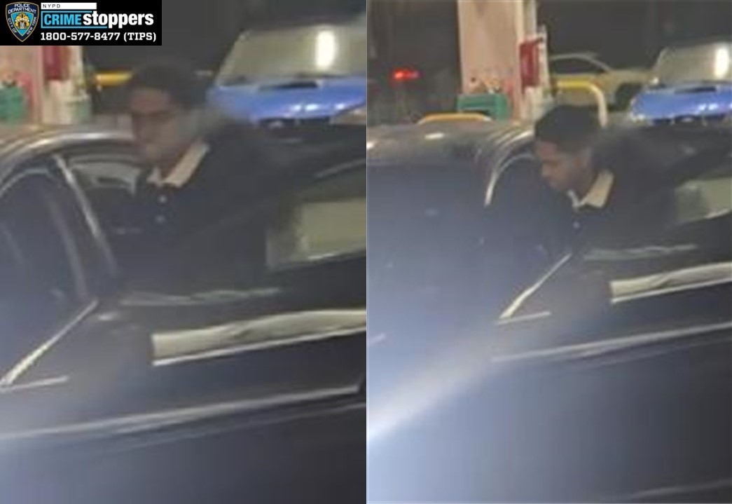 The male suspect, who has long black hair in a pony tail, allegedly attacked a second man who tried to help his co-worker at the station.