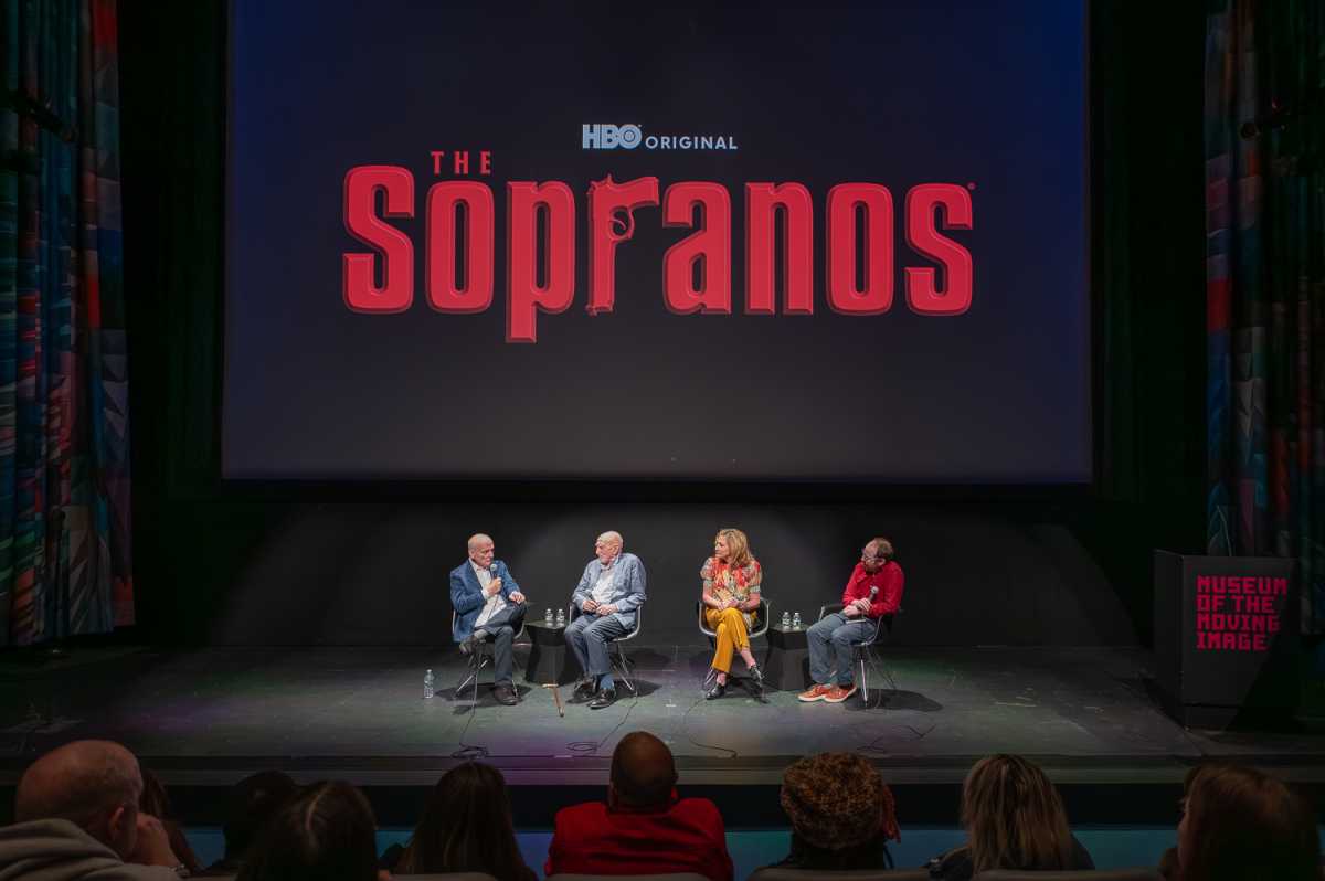 David Chase, Edie Falco and Dominic Chianese participated in a panel at the Museum of the Moving Image in Astoria on Feb. 27.