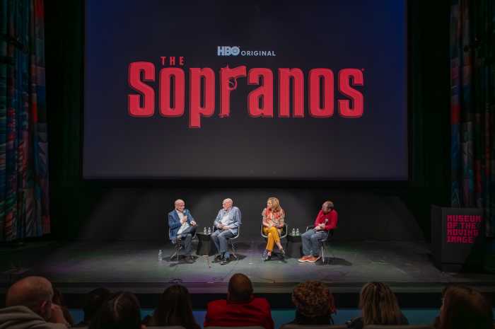 David Chase, Edie Falco and Dominic Chianese participated in a panel at the Museum of the Moving Image in Astoria on Feb. 27.