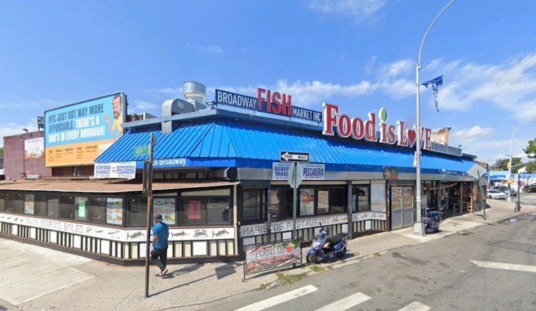 A Woodside Houses man was charged with two counts of assault for slashing a woman across her face after she tried to help another man who had been attacked during a rampage in front of a fish market in Astoria.